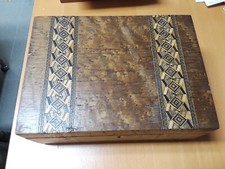Usado, Caixa de mesa francesa 1800 burl nogueira lap bordo incrustada marchetaria 12 X 8,5 pol. comprar usado  Enviando para Brazil
