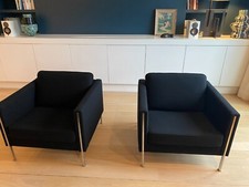 Paire fauteuils noirs d'occasion Paire fauteuils noirs d'occasion  Vanves