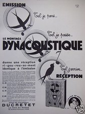 Publicité 1933 radio d'occasion  Expédié en Belgium