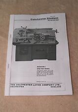 Colchester student lathe for sale  MANSFIELD