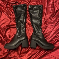Boohoo black leather for sale  MONTACUTE