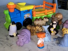 Fisher Price Little People Zoo Keeper Ssfari Train 2011 Zwierzę 13 figurek Partia na sprzedaż  Wysyłka do Poland