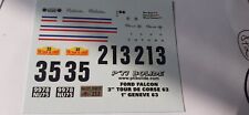 decals décalcomanie ford falcon tour de corse 1963 1/43, usado comprar usado  Enviando para Brazil