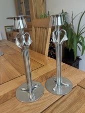 Pair pewter art for sale  WORKSOP
