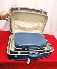 Vintage blue luggage for sale  Whitestone