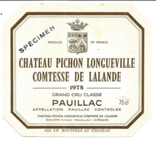 étiquette chateau pichon d'occasion  Villenave-d'Ornon