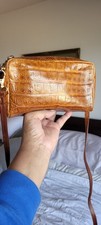 Bolsa tiracolo vintage jacaré real mini 2 vias, usado comprar usado  Enviando para Brazil