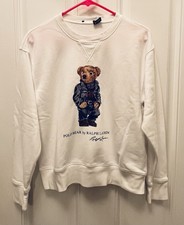 Moletom Polo Feminino Ralph Lauren Urso Polo "Jeans Suit Bear" Tamanho M * LEIA comprar usado  Enviando para Brazil