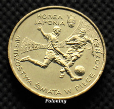 2 ZLOTE COIN OF POLAND - 2002 COPA DO MUNDO FIFA FUTEBOL JAPÃO COREIA (ESTADO PERFEITO) comprar usado  Enviando para Brazil