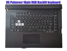 Teclado RGB com iluminação traseira 16 pinos apoio para as mãos dos EUA para Asus G512LI G512LV G512LU G512LW comprar usado  Enviando para Brazil