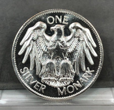 Usado, One Silver Monark ~ Eagle ~ 1oz 999 prata fina redonda ~ prata redonda vintage comprar usado  Enviando para Brazil
