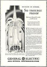 1930 General Electric Refrigerator anúncio, geladeira MONITOR-TOP, GE, usado comprar usado  Enviando para Brazil