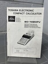 CALCULADORA DE IMPRESSÃO ELETRÔNICA MANUAL VINTAGE DO PROPRIETÁRIO TOSHIBA BC-1020PV RETRÔ comprar usado  Enviando para Brazil