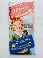 Usado, Emailschild Nestle's Chocmel Schokolade - 99x49cm - Original um 1950 comprar usado  Enviando para Brazil