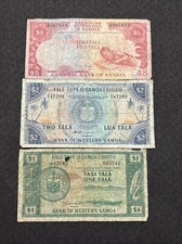 Conjunto de notas Tala Bank Of Western Samoa $1, $2 & $5 comprar usado  Enviando para Brazil