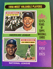 1975 Topps #194 - 1951 Jugadores más valiosos Mickey Mantle y Don Newcombe segunda mano  Embacar hacia Mexico