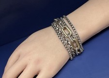Usado, Pulseira David Yurman ouro amarelo 18k prata esterlina corrente múltipla 7” 79,8 gramas comprar usado  Enviando para Brazil