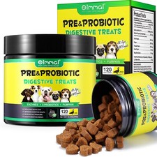 120 pré-probióticos para cães mastigam alimentos para digestão saudável suporte intestinal diário, usado comprar usado  Enviando para Brazil