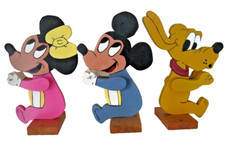 Conjunto de 3 Personagens Caseiros 10" Madeira Bebê Disney Mickey Minnie Mouse Pluto, usado comprar usado  Enviando para Brazil