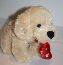 Usado, Kellytoy Cachorro dos Namorados 7" Senta-se Bege Pelúcia I Love You Filhote Coração Boca Arco Brinquedo comprar usado  Enviando para Brazil