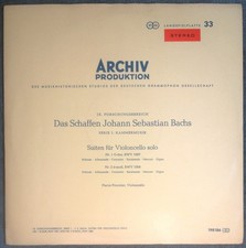 BACH Suites for Cello Nos. 1 & 2 FOURNIER Archiv SAPM 198186 Red Stereo NM comprar usado  Enviando para Brazil