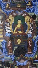 Thangka tibetano originale usato  Villesse