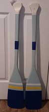 2 pás/remos decorativos de madeira náutica infantil Pottery Barn com ganchos de parede , usado comprar usado  Enviando para Brazil