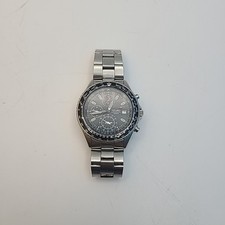 SEIKO cronógrafo piloto Flightmaster quartzo preto 7T92-0CF0 *NOVA BATALHA*, usado comprar usado  Enviando para Brazil
