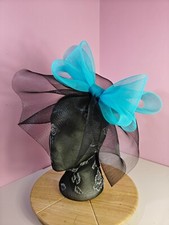 Black turquoise fascinator for sale  HIGH WYCOMBE