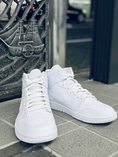 NIKE U Air Jordan 1 corte médio branco triplo Aj1 Nba clássico comprar usado  Enviando para Brazil