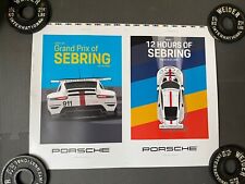 2020 Porsche IMSA GRAND PRIX OF SEBRING e 12 HORAS DE SEBRING ⚡️Pôster Duplo comprar usado  Enviando para Brazil