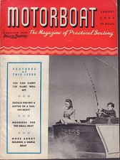 Motorboat August 1946 Carry The Flare AFT, Motor or Sail?  041817nonDBE, usado comprar usado  Enviando para Brazil