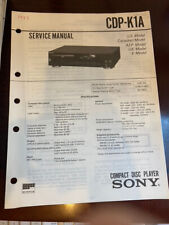 Manual de servicio SONY CDP-K1A CDPK1A DE EE. UU. **ORIGINAL** segunda mano  Embacar hacia Argentina