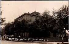 Cartão postal PC1358 OH Ohio Bellefontaine Central School Building Logan County RPPC comprar usado  Enviando para Brazil