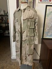 VINTAGE RETRABALHADO: Casaco Ripstop Camo Maxi Cargo Trench Barn Tamanho P (BEGE/AREIA), usado comprar usado  Enviando para Brazil