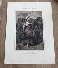 Lithographie repro dame d'occasion  Saint-Just-en-Chaussée
