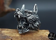 Ring schädel wolfskopf gebraucht kaufen  Landsberg
