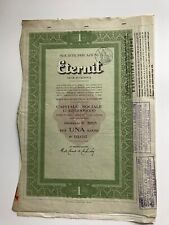 Certificato azionario eternit usato  Angera