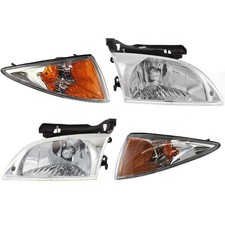 Conjunto de faróis para Chevrolet Cavalier 2000-2002 com luzes de canto esquerda e direita comprar usado  Enviando para Brazil