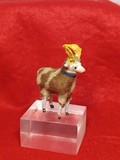 Usado, Antiga perna de vara alemã manchada de lã carneiro putz com chifres por volta de 1920 2,5" H comprar usado Usado, Antiga perna de vara alemã manchada de lã carneiro putz com chifres por volta de 1920 2,5" H comprar usado  Enviando para Brazil