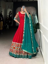 Apresentando Novo Vestido Elegante Dola Seda Cor Vermelha Com Dupatta Para Função Indiana comprar usado  Enviando para Brazil