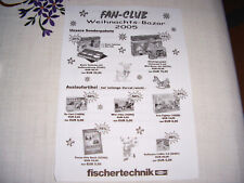 Usado, Fischertechnik Bauanleitungen/Prospekte, Weihnachtsbazar 2005 comprar usado  Enviando para Brazil
