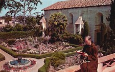 Cartão postal CA Mission Santa Ines Franciscan Padre leitura cromado antigo PC K9326 comprar usado  Enviando para Brazil