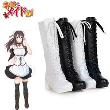 Botas de Cosplay Max Anime Kaichou Wa Maid-Sama Ayuzawa Misaki Preto Branco comprar usado  Enviando para Brazil