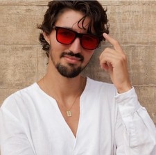 Óculos de sol Freckles Mark vintage retrô armação preta oversized com lentes laranja  comprar usado  Enviando para Brazil
