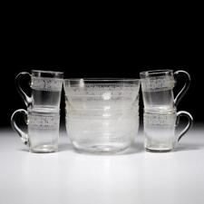 Floral etched glass for sale  Boonton