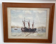 Lovely watercolour barges for sale  HULL