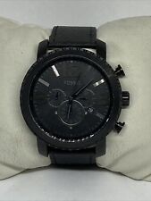 Relógio de pulso Fossil Nate JR1401 masculino couro preto analógico mostrador preto quartzo BP735, usado comprar usado  Enviando para Brazil