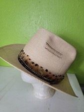 Chapéu de Palha Vintage Genuíno Cowboy Western Wyoming Bangora American Hat Co Pena comprar usado  Enviando para Brazil