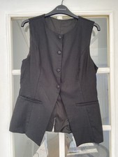 Black long waistcoat for sale  MANCHESTER